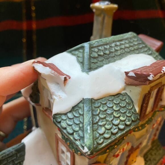 TOY SHOP Bisque China Christmas Village Building - Picture 6 of 11